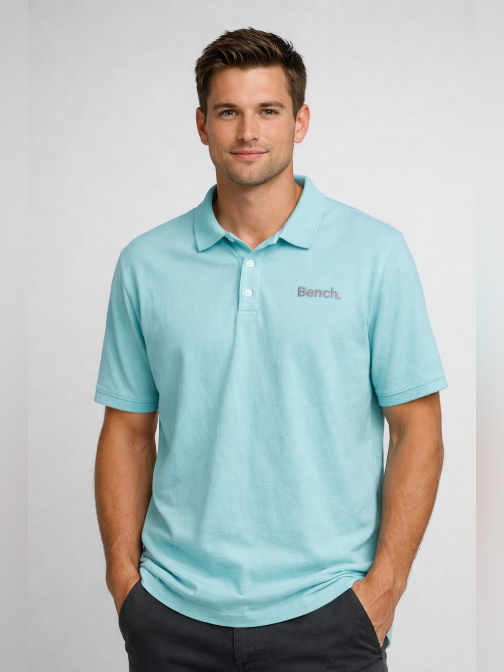 Bench Men's Aqua Polo Shirt